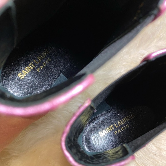Authentic Saint Laurent glitter ankle boots - Picture 6 of 16